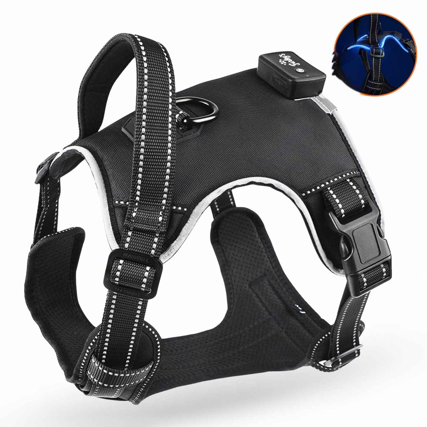 Hondenharnas LED - Medium